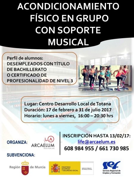 Curso Acondicionamiento físico en grupo con soporte musical, Foto 1