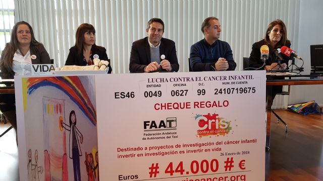 El grupo de mujeres taxistas a nivel nacional Mujeres por amor al Taxis, entregan en Alcantarilla los 44.000 euros recaudados en su campaña Móntate en un taxis por la Vida, a la Fundación Cris Contra el Cáncer - 1, Foto 1