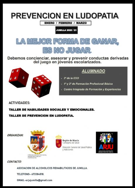 Comienza una nueva campaña de prevención en ludopatía dirigida a jóvenes de entre 14 y 16 años - 1, Foto 1