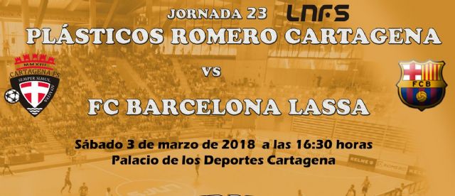 El Plasticos Romero de Cartagena se enfrenta el sabado 3 al F. C. Barcelona Lassa - 1, Foto 1