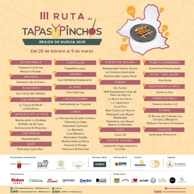 Una ruta gastronómica permitirá degustar las elaboraciones que participarán en el III Campeonato de Tapas y Pinchos de la Región de Murcia - 2, Foto 2