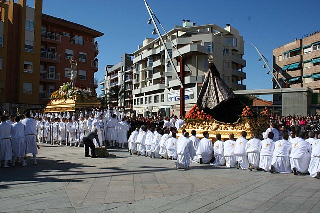 Con el Encuentro, la procesión del Resucitado en Alcantarilla reune a cientos de personas - 1, Foto 1