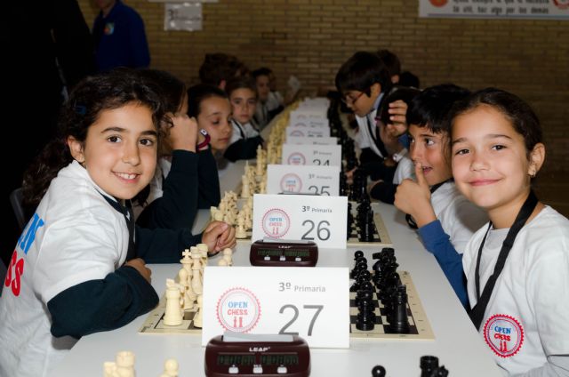 300 alumnos de Primaria y 750 partidas de ajedrez convierten a Monteagudo-Nelva Open Chess en el mayor torneo escolar de ajedrez de la Región de Murcia - 1, Foto 1