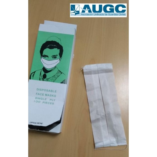 Mascarillas de papel inicialmente entregadas a los agentes de trafico, Foto 2