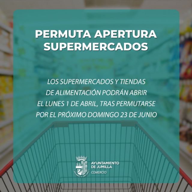 Los supermercados y tiendas de alimentación podrán abrir el lunes 1 de abril - 1, Foto 1