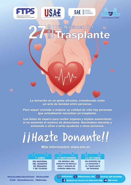 27 de marzo, Día Nacional del Trasplante - 1, Foto 1