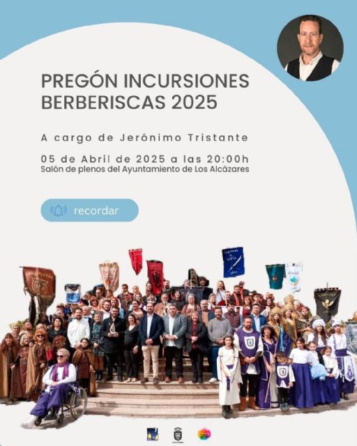 El pregón de las Incursiones Berberiscas 2025 correrá a cargo del novelista Jerónimo Tristante - 2, Foto 2