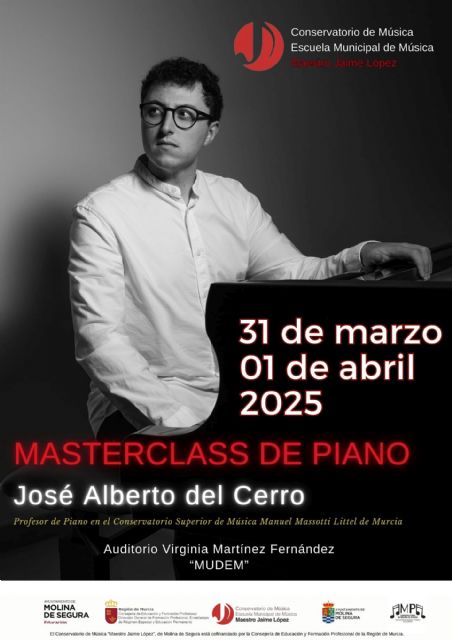 El Conservatorio de Música Maestro Jaime López de Molina de Segura organiza una master class de piano los días 31 de marzo y 1 de abril - 1, Foto 1