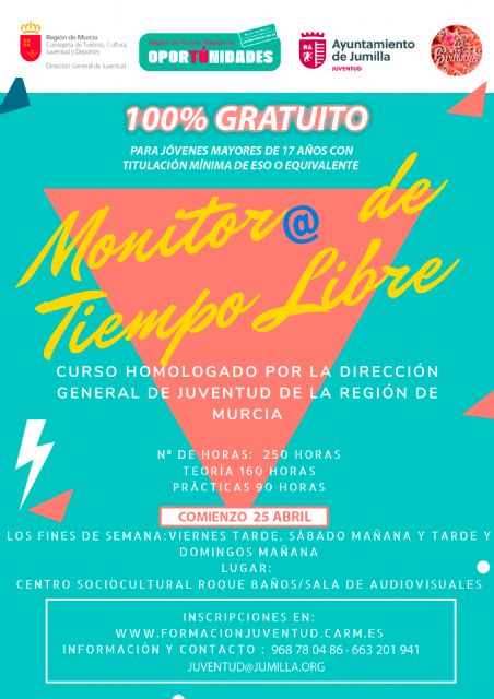 Jumilla acoge un nuevo curso gratuito de Monitor de Ocio y Tiempo Libre dirigido a jóvenes - 1, Foto 1