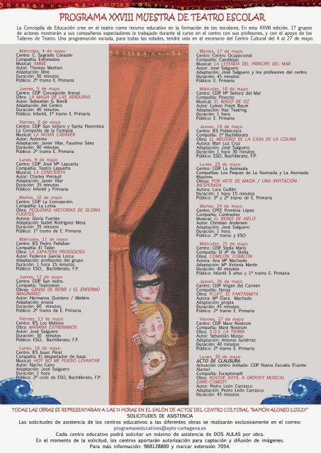 Más de cinco mil escolares disfrutarán en mayo de la XXVIII Muestra de Teatro Escolar - 5, Foto 5