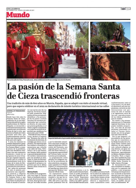 Gran repercusión internacional de la Semana Santa de Cieza - 3, Foto 3