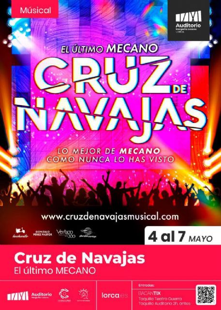 El 'Auditorio Margarita Lozano' de Lorca será el escenario del espectáculo musical 'Cruz de Navajas, el último Mecano', con cinco funciones entre el 4 y el 7 de mayo - 2, Foto 2