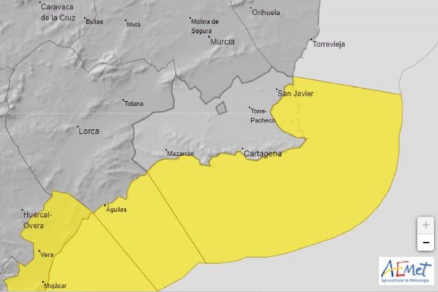 Aviso amarillo por fenómenos costeros este sábado en Cartagena - 1, Foto 1