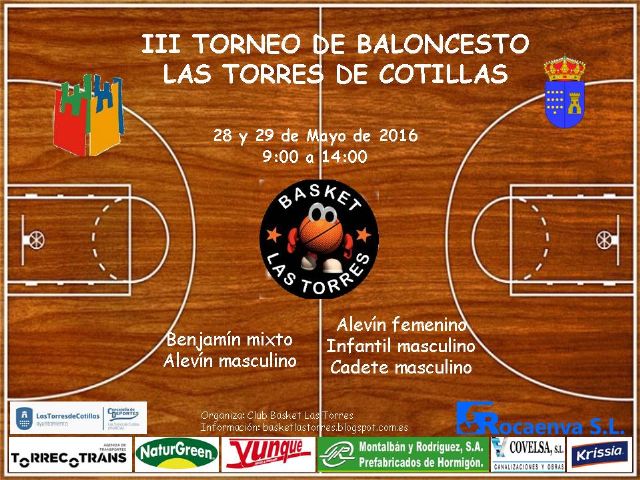 Las Torres de Cotillas se prepara para su III Torneo de Baloncesto - 1, Foto 1