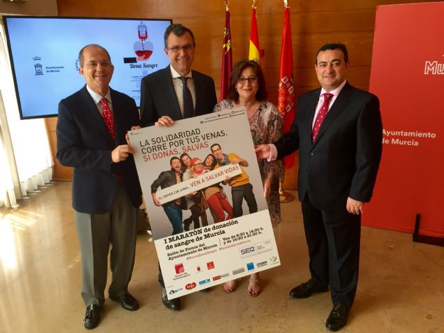El Salón de Plenos acogerá el I Maratón de Donación de Sangre de Murcia, porque ´la solidaridad corre por tus venas´ - 1, Foto 1