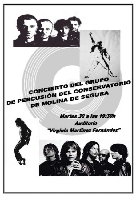 El Grupo de Percusión del Conservatorio Profesional de Música Maestro Jaime López ofrece un concierto el martes 30 de mayo en Molina de Segura - 1, Foto 1