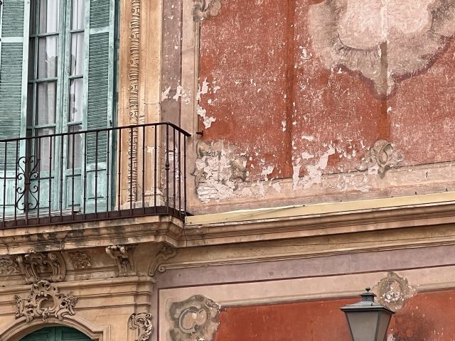 Huermur denuncia que la fachada del Palacio Episcopal de Murcia se cae a pedazos - 5, Foto 5