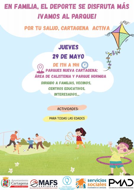 Actividad gratuita para practicar deporte en familia este jueves junto al local social de Nueva Cartagena - 1, Foto 1