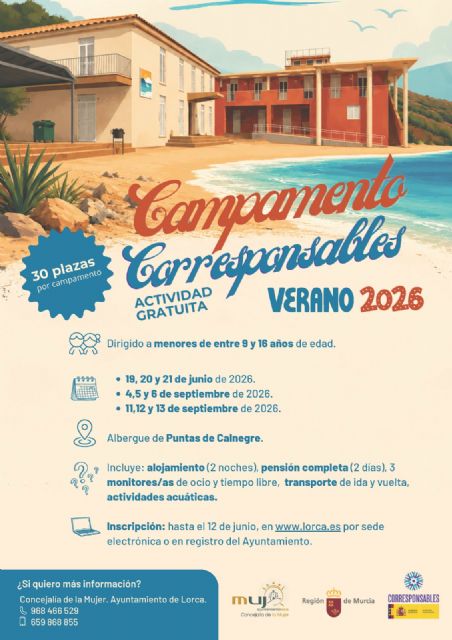 Lorca impulsa la conciliación familiar con una nueva edición de los Campamentos Corresponsables 2026 en Puntas de Calnegre - 3, Foto 3