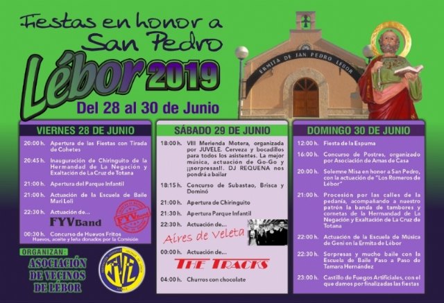 Las fiestas de Lébor en honor a San Pedro se celebran este próximo fin de semana del 28 al 30 de junio - 2, Foto 2