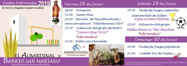 El Albardinal y Barrio San Mariano 2019 - Fiestas Patronales en honor al Sagrado Corazón de Jesús - 1, Foto 1