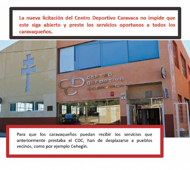 La nueva licitación del Centro Deportivo Caravaca no impide que este siga abierto y preste los servicios oportunos a todos los caravaqueños - 1, Foto 1