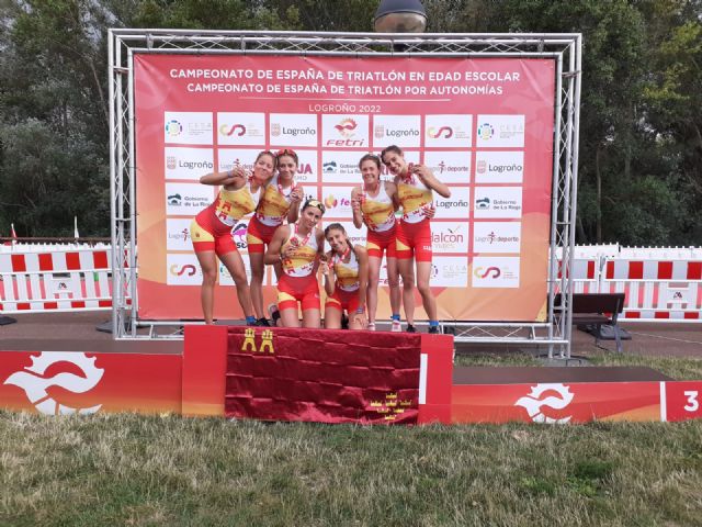 Histórico bronce para la Selección murciana femenina de Triatlón en el Nacional por Autonomías - 1, Foto 1