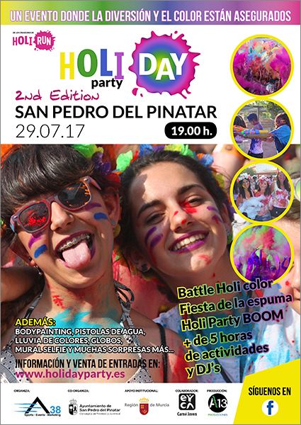 La fiesta del color Holi Day Party regresa el sábado a San Pedro del Pinatar - 1, Foto 1