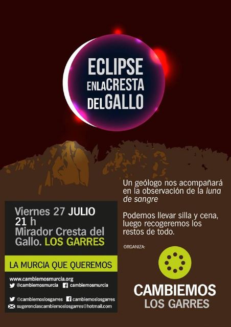 Cambiemos Murcia organiza una visita a la Cresta del Gallo para observar el eclipse lunar - 1, Foto 1