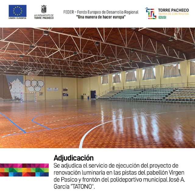 Renovación luminaria pabellón Virgen del Pasico y frontón Polideportivo Tatono - 1, Foto 1
