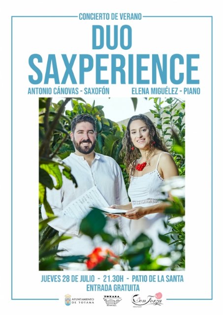 El dúo musical “Sax Experience” celebrará un concierto gratuito el próximo jueves, en el patio de La Santa - 2, Foto 2