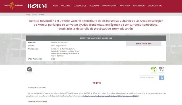 Cultura destina casi 200.000 euros a proyectos de colaboración entre agentes artísticos y culturales con centros educativos - 1, Foto 1