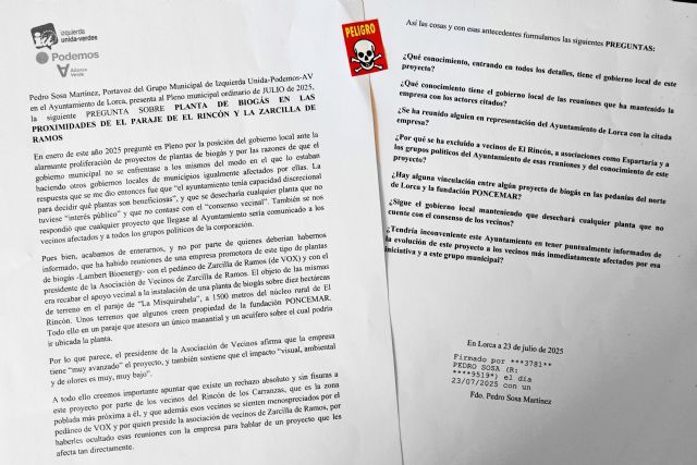 Denuncian negociaciones secretas de PP y VOX con empresas de biogás para contaminar de purines las pedanías altas a la altura de El Rincón - 1, Foto 1