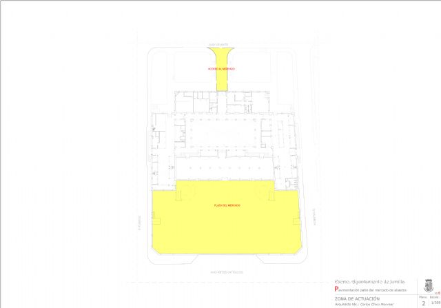 Las obras de renovación del firme del patio y entrada del Mercado de Abastos comenzarán el 4 de septiembre - 1, Foto 1