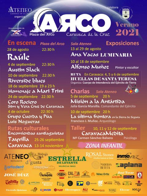 El Festival Arco 2021 de Caravaca presenta su primera edición con exposiciones, conciertos, charlas, talleres y rutas culturales - 1, Foto 1