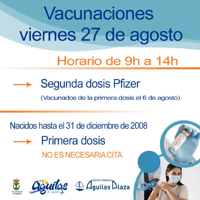 Este viernes se podrá acudir a vacunarse contra la COVID 19 sin cita - 1, Foto 1