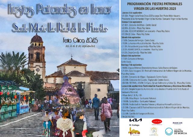 La 'Feria Chica' en honor a la Patrona de Lorca da el pistoletazo de salida el 4 de septiembre, con el Pregón a cargo del presidente de la Hermandad Virgen de las Huertas, Pedro Millán - 5, Foto 5