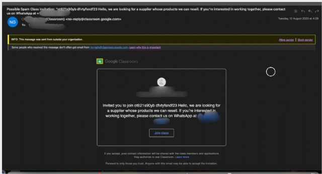 Check Point Research detecta una campaña masiva de phishing que utiliza Google Classroom para atacar a 13.500 empresas - 1, Foto 1