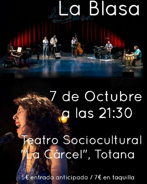 El concierto de “La Blasa” será el viernes, 7 de octubre, en el teatro del Centro Sociocultural “La Cárcel”, Foto 2