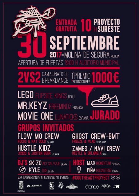El Campeonato de Break Dance Proyecto Sureste de Molina de Segura se celebra el sábado 30 de septiembre - 1, Foto 1