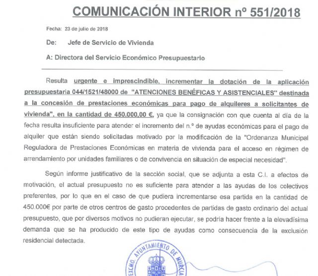 Ahora Murcia plantea la necesidad de crear una Concejalía de Vivienda - 3, Foto 3