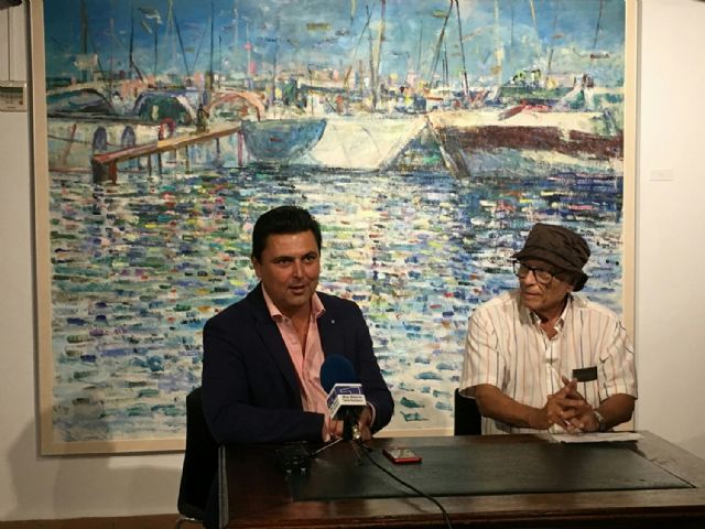 El pintor Saura Mira dona un lienzo de su colección Reflejos, sobre el Mar Menor, al Ayuntamiento de San Javier - 2, Foto 2