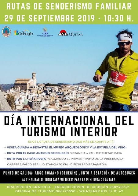 Cehegín conmemorará este domingo el Día Mundial del Turismo con una visita guiada, rutas deportivas y una Mini Ruta de la Tapa - 1, Foto 1