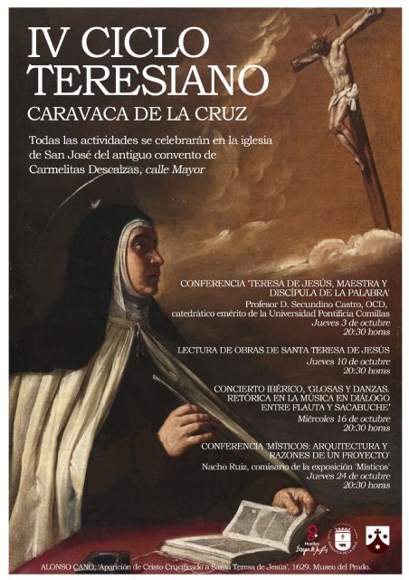 Conferencias, música renacentista y lectura de obras de Santa Teresa forman el programa del IV Ciclo Teresiano de Caravaca de la Cruz - 1, Foto 1