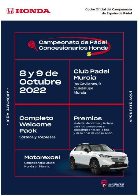 Motor y pádel, unidos en el torneo organizado por Honda Motorexcel en Murcia - 1, Foto 1