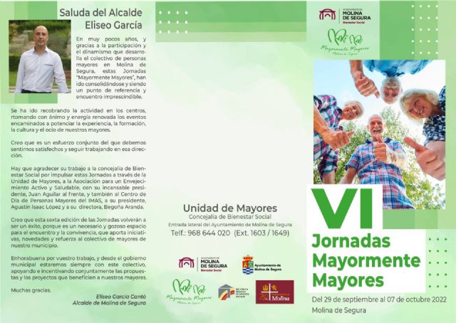 Molina de Segura celebra la sexta edición de las Jornadas Mayormente Mayores, del 29 de septiembre al 7 de octubre - 2, Foto 2
