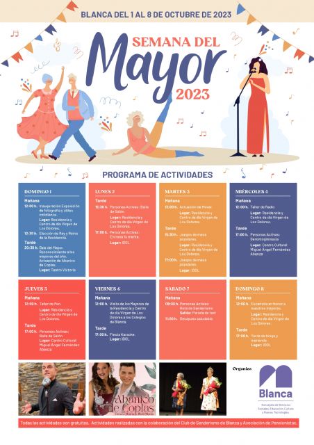 Actuaciones musicales, actividades saludables, talleres y galas protagonizan la Semana del Mayor - 1, Foto 1