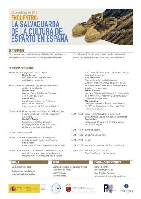 El Archivo General de la Región acoge el viernes el encuentro 'La salvaguarda de la cultura del esparto en España' - 1, Foto 1