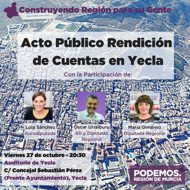 Podemos Región de Murcia organiza en Yecla un acto de rendición de cuentas - 1, Foto 1