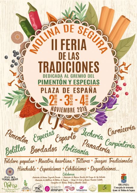La II Feria de las Tradiciones de Molina de Segura 2018 se celebra del 2 al 4 de noviembre, dedicada al gremio del pimentón y especias - 1, Foto 1